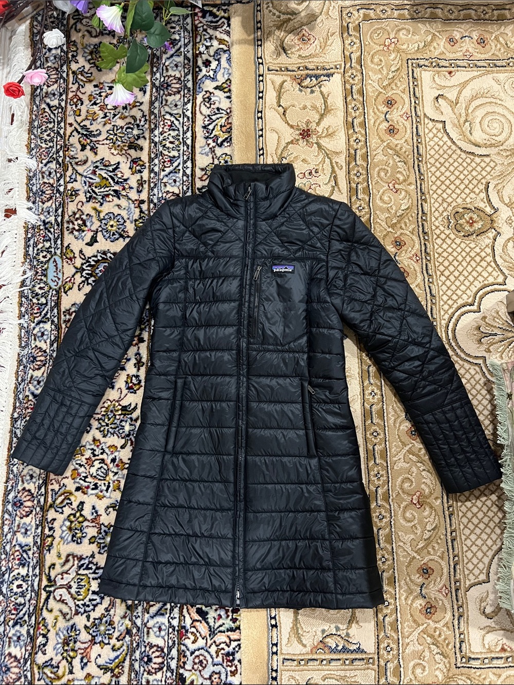 Patagonia Black Long Quilted Women's Puffer Coat